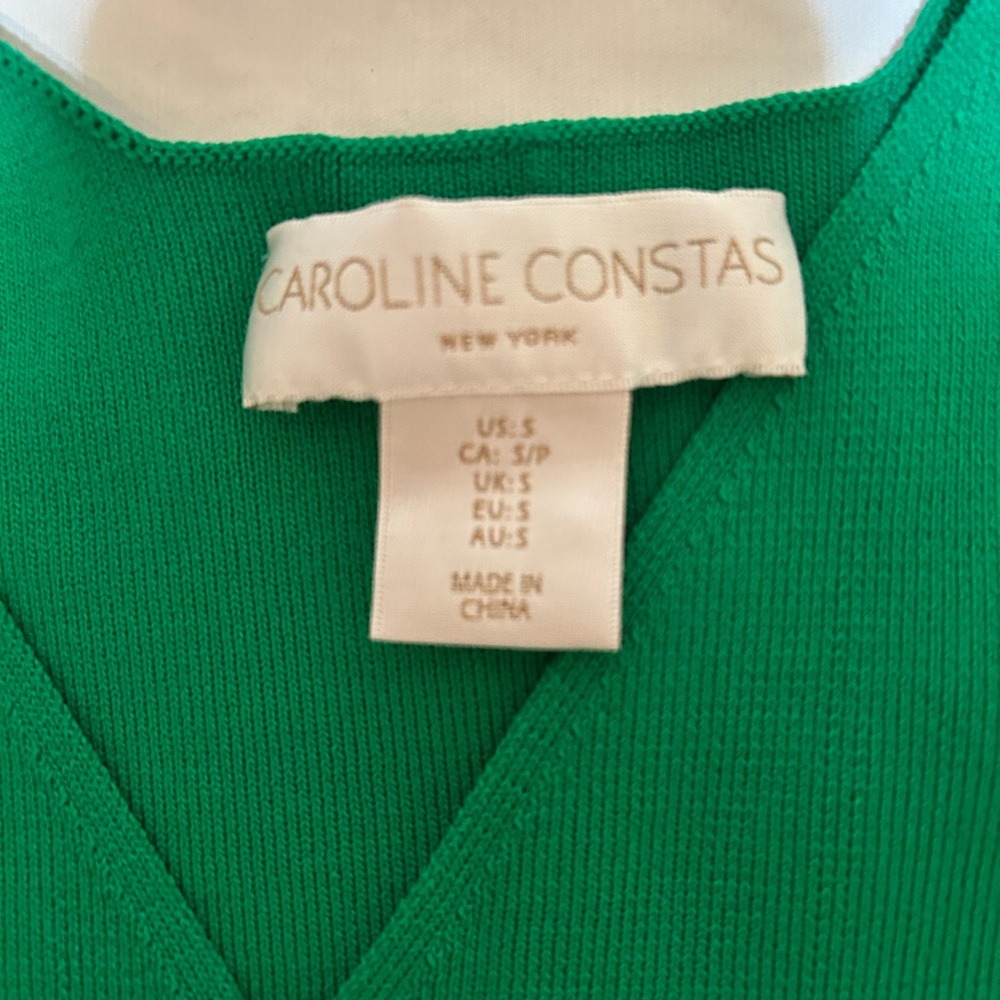 CAROLINE CONSTAS
V-Neck Midi Length Dress 
Size: S